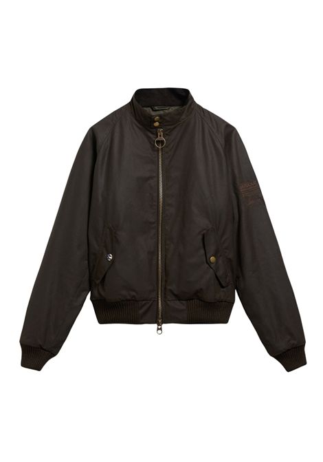 Barbour Giacca Cerata Merchant Wax Bomber Steve McQueen in Cotone Cerato Olive Uomo BARBOUR | GIACCHE | MWX0465OL71