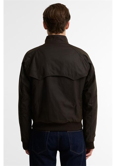 Barbour Giacca Cerata Merchant Wax Bomber Steve McQueen in Cotone Cerato Olive Uomo BARBOUR | GIACCHE | MWX0465OL71