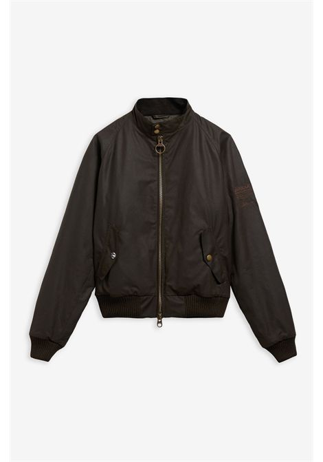 Barbour Giacca Cerata Merchant Wax Bomber Steve McQueen in Cotone Cerato Olive Uomo BARBOUR | GIACCHE | MWX0465OL71