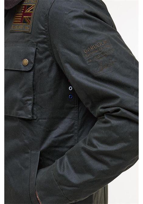 Barbour Giacca Cerata Workers Wax Steve McQueen in Cotone Cerato Sage Uomo BARBOUR | GIACCHE | MWX1853SG91