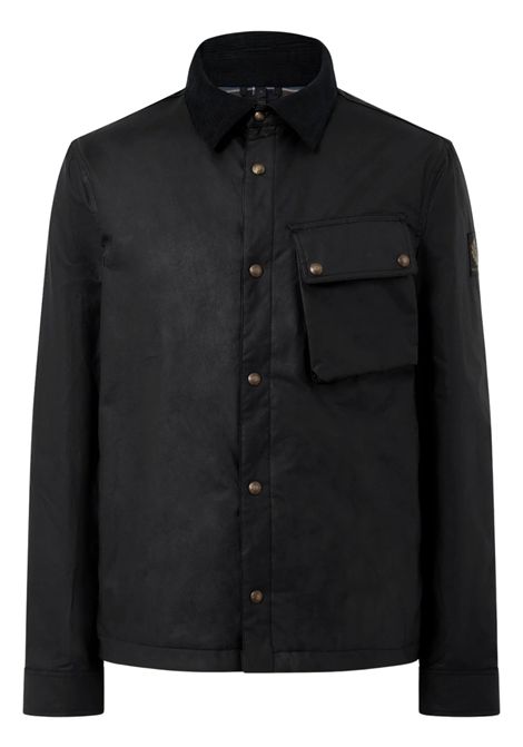 Belstaff Giacca Ground Uomo Nero in Cotone Cerato British Millerain BELSTAFF | Giubbini | BL105804BLACK
