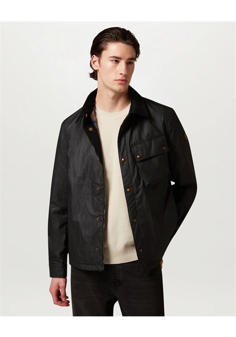 Belstaff Giacca Ground Uomo Nero in Cotone Cerato British Millerain BELSTAFF | Giubbini | BL105804BLACK