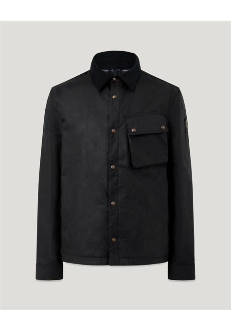 Belstaff Giacca Ground Uomo Nero in Cotone Cerato British Millerain BELSTAFF | Giubbini | BL105804BLACK