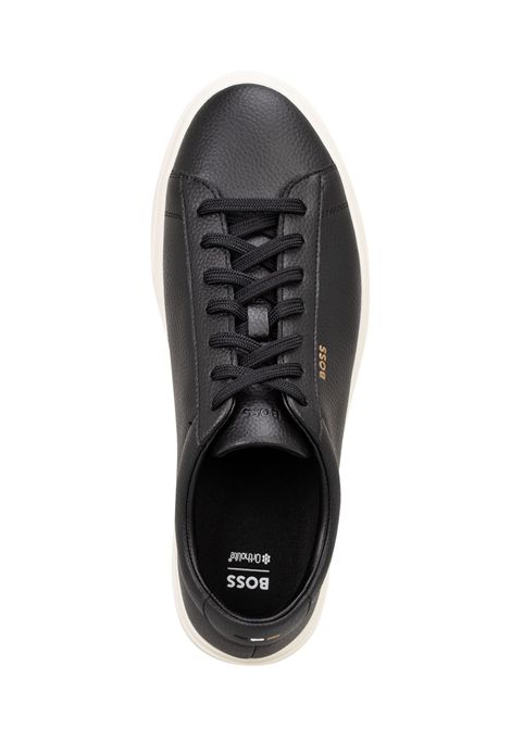 BOSS Sneaker Kieran_Tenn_algr in Pelle a Grana Nero Uomo BOSS | SNEAKER | 5054871600800008