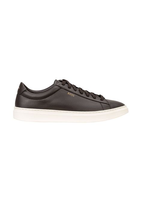 BOSS Sneaker Kieran_Tenn_algr in Pelle a Grana Marrone Scuro Uomo BOSS | SNEAKER | 5054871620300203