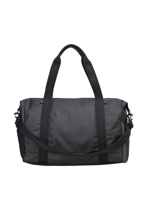 BOSS Borsone Stenson_SM Holdall in Tessuto Sintetico Spalmato Nero Uomo BOSS | ACCESSORI GRANDI | 5055835700100001