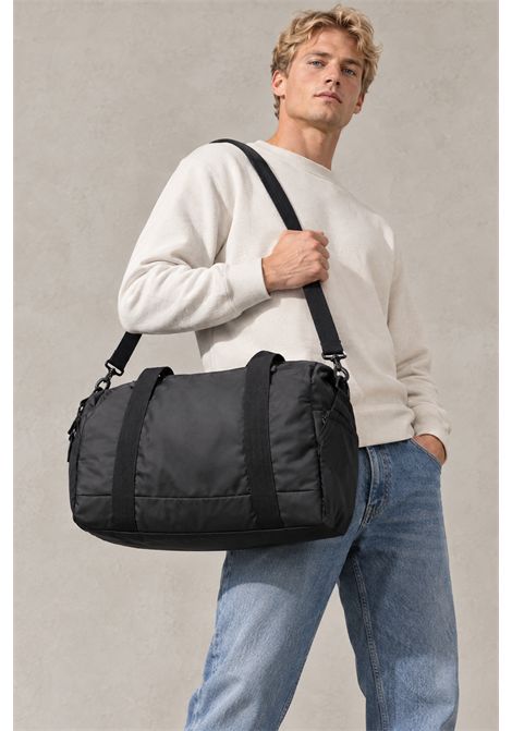 BOSS Borsone Stenson_SM Holdall in Tessuto Sintetico Spalmato Nero Uomo BOSS | ACCESSORI GRANDI | 5055835700100001