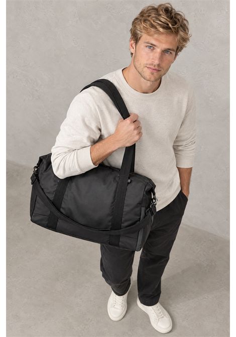 BOSS Borsone Stenson_SM Holdall in Tessuto Sintetico Spalmato Nero Uomo BOSS | ACCESSORI GRANDI | 5055835700100001
