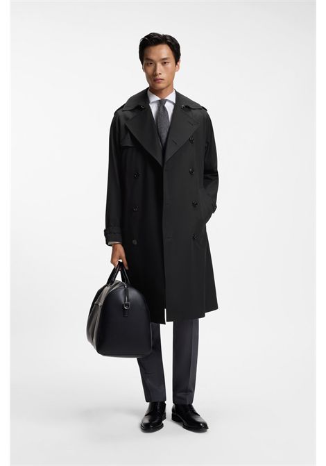 BOSS Men's H-JAREDTRENCHB1_263F Water-Repellent Cotton Twill Trench Coat BOSS |  | 5056456700100001