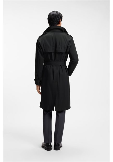 BOSS Men's H-JAREDTRENCHB1_263F Water-Repellent Cotton Twill Trench Coat BOSS |  | 5056456700100001