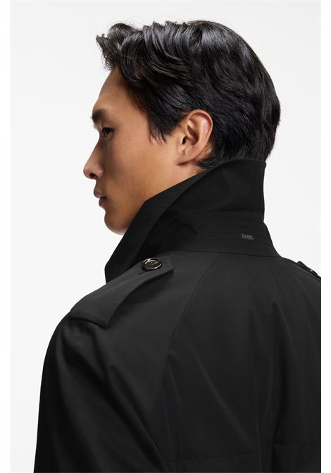 BOSS Men's H-JAREDTRENCHB1_263F Water-Repellent Cotton Twill Trench Coat BOSS |  | 5056456700100001