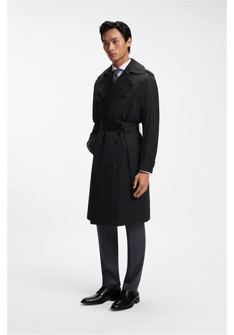 BOSS Men's H-JAREDTRENCHB1_263F Water-Repellent Cotton Twill Trench Coat BOSS |  | 5056456700100001