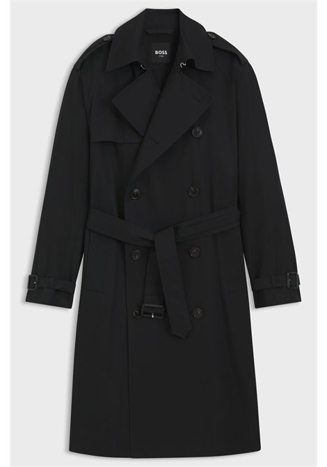 BOSS Men's H-JAREDTRENCHB1_263F Water-Repellent Cotton Twill Trench Coat BOSS |  | 5056456700100001