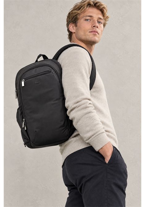 BOSS Zaino Jace C_Backpack con Dettagli Logo Nero Uomo BOSS | ACCESSORI GRANDI | 5056730700100001