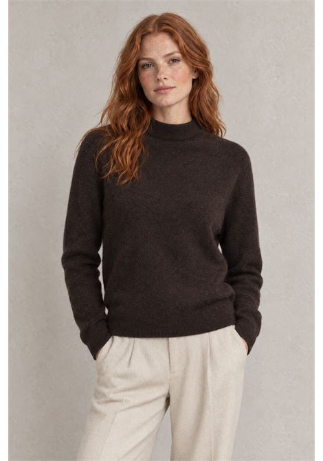 BOSS Frosella Sweater in Medium Brown Virgin Wool and Cashmere Blend Women's BOSS |  | 5056737621000210