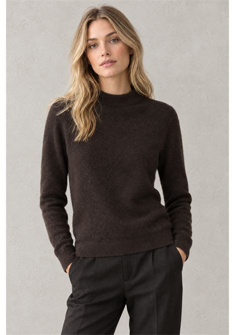 BOSS Frosella Sweater in Medium Brown Virgin Wool and Cashmere Blend Women's BOSS |  | 5056737621000210