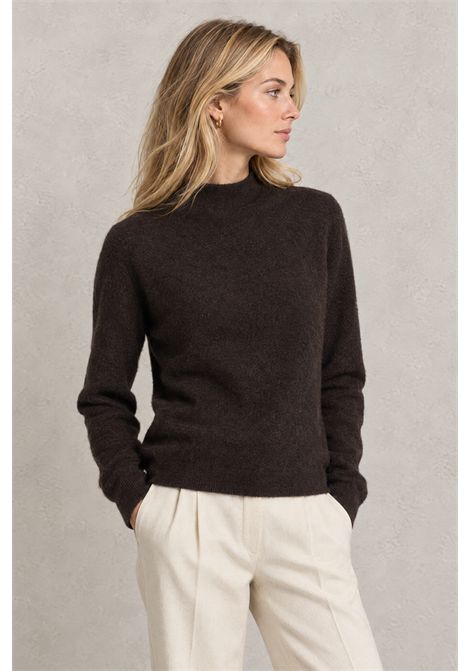 BOSS Frosella Sweater in Medium Brown Virgin Wool and Cashmere Blend Women's BOSS |  | 5056737621000210