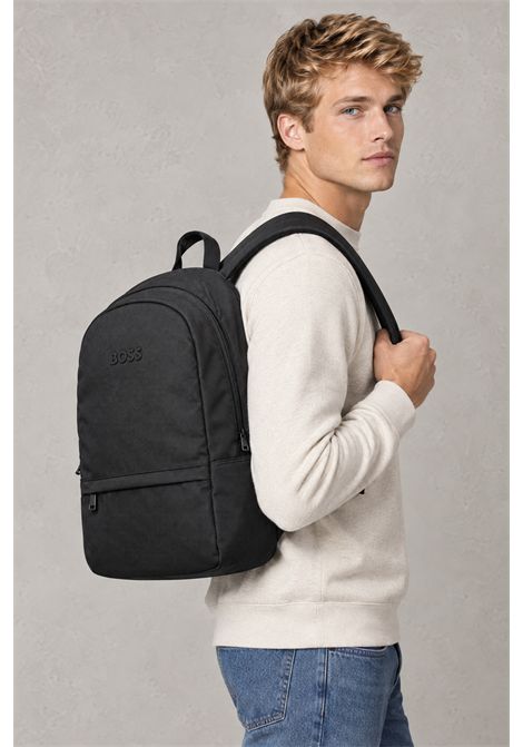 BOSS Zaino Catch 3.0_BackpackNW in Poliestere Riciclato Nero Uomo BOSS | ACCESSORI GRANDI | 5056772900100001