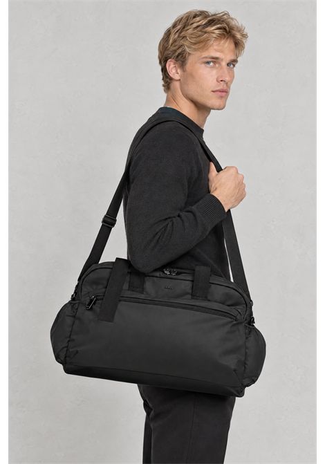 BOSS Borsone da Viaggio in Poliestere Riciclato con Doppio Manico e Tracolla Nero Uomo BOSS | ACCESSORI GRANDI | 5056774600100001