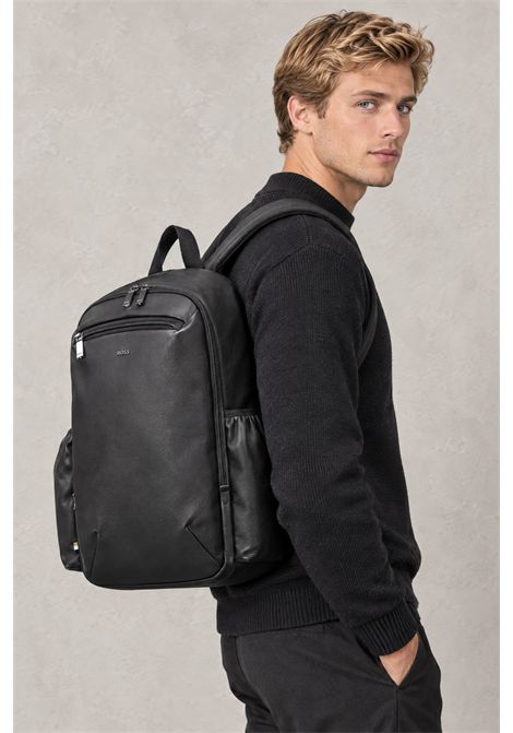 BOSS Zaino Jace_Backpack in Similpelle Nero Uomo BOSS | ACCESSORI GRANDI | 5056786000100001