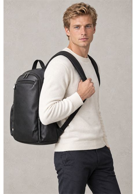 BOSS Zaino Jace_Backpack in Similpelle Nero Uomo BOSS | ACCESSORI GRANDI | 5056786000100001