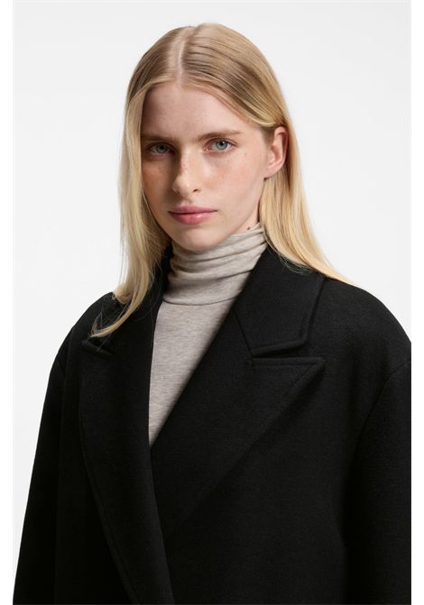 BOSS Cappotto Doppiopetto in Twill di Misto Lana Donna C_CALESARINA BOSS | CAPPOTTI | 5056850600100001