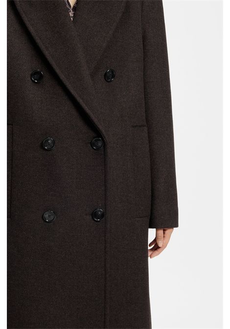 BOSS Cappotto Lungo Doppiopetto Bicolore in Misto Lana Donna C_COVALLI1 BOSS | CAPPOTTI | 5056851296000960