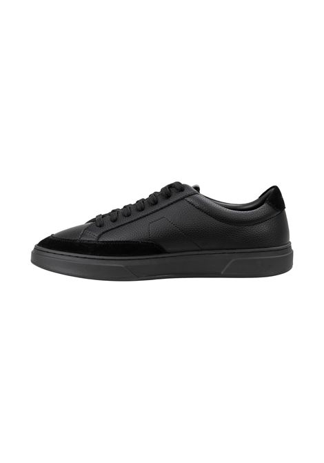 BOSS Sneaker Kieran_Tenn_sdtbal in Pelle Martellata con Finiture in Suede Nero Uomo BOSS | SNEAKER | 5056853600500005