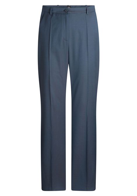 BOSS Telasa Relaxed-Fit Trousers in Two-Tone Virgin Wool in Multicolour Women's BOSS |  | 5056879097500975
