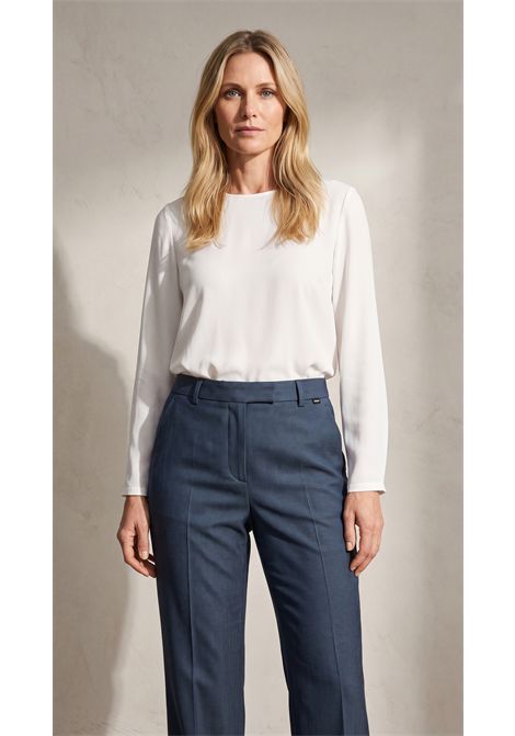 BOSS Telasa Relaxed-Fit Trousers in Two-Tone Virgin Wool in Multicolour Women's BOSS |  | 5056879097500975