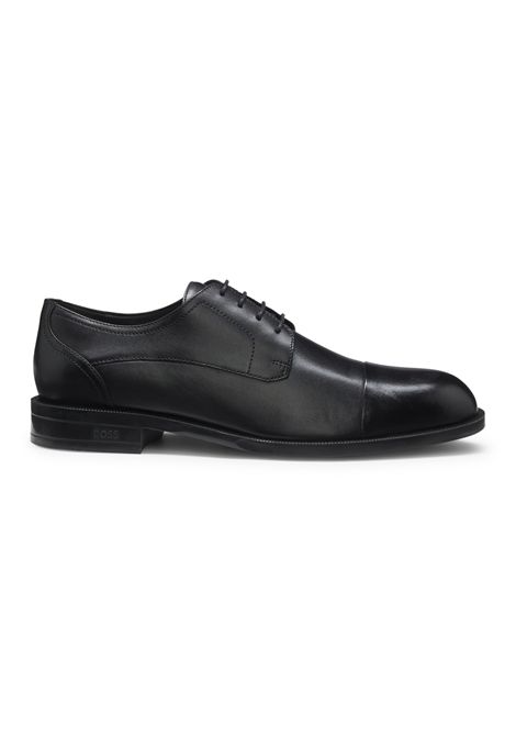 BOSS Scarpe Derby Tayil_Derb_buct in Pelle con Mascherina Nero Uomo BOSS | SCARPE FORMALI | 5056880000100001
