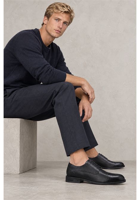 BOSS Scarpe Derby Tayil_Derb_buct in Pelle con Mascherina Nero Uomo BOSS | SCARPE FORMALI | 5056880000100001