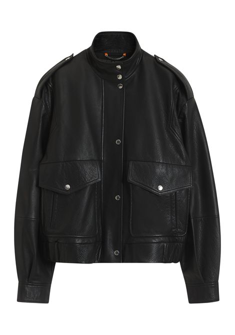 BOSS Giubbotto in Pelle di Bufalo Donna con Spalline C_SABEA1 BOSS | PELLE | 5057179600100001