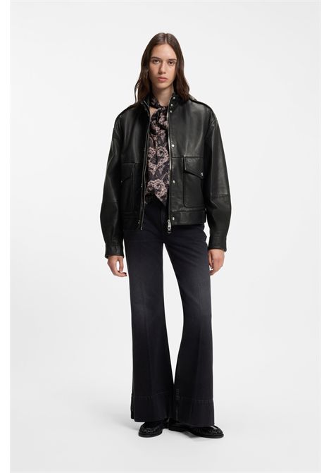BOSS Giubbotto in Pelle di Bufalo Donna con Spalline C_SABEA1 BOSS | PELLE | 5057179600100001