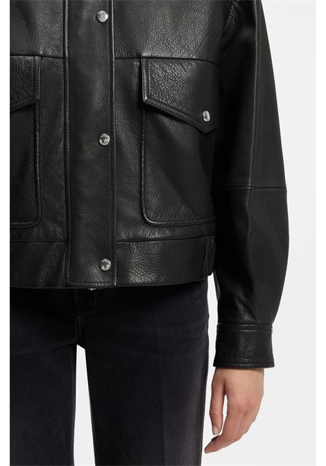 BOSS Giubbotto in Pelle di Bufalo Donna con Spalline C_SABEA1 BOSS | PELLE | 5057179600100001