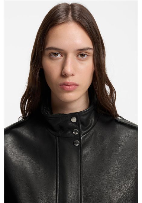 BOSS Giubbotto in Pelle di Bufalo Donna con Spalline C_SABEA1 BOSS | PELLE | 5057179600100001