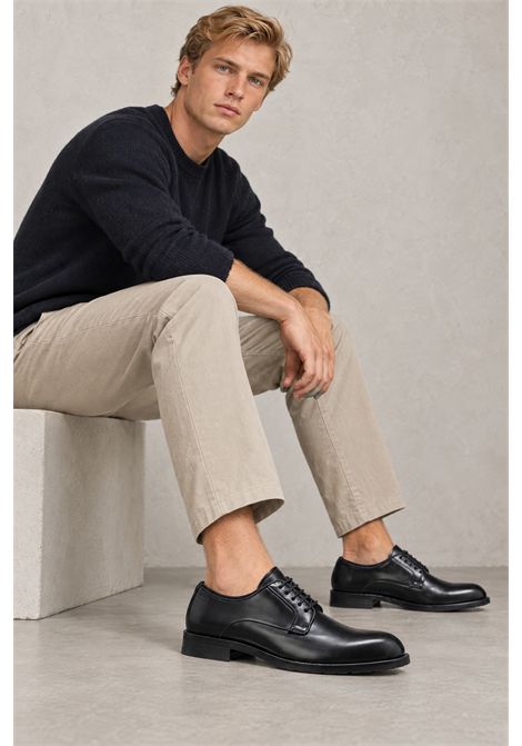 BOSS Scarpe Derby Tayil-L_Derb_bolt in Pelle Spazzolata Nero Uomo BOSS | SCARPE FORMALI | 5057320700100001