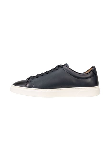 BOSS Sneaker Kieran_Tenn_butb in Pelle Liscia con Logo Effetto Oro Blu Scuro Uomo BOSS | SNEAKER | 5057354940100401