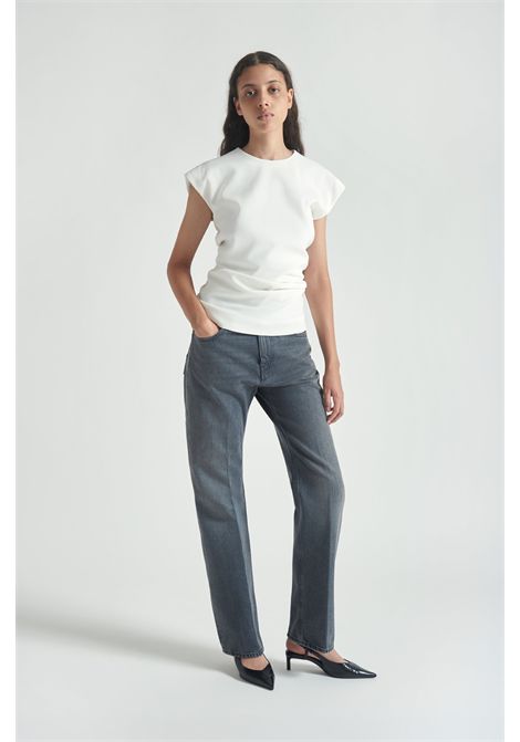 Grifoni Top Tamaya con Arriccio Off White Donna GRIFONI | Top & T-shirt | G1AC008201G
