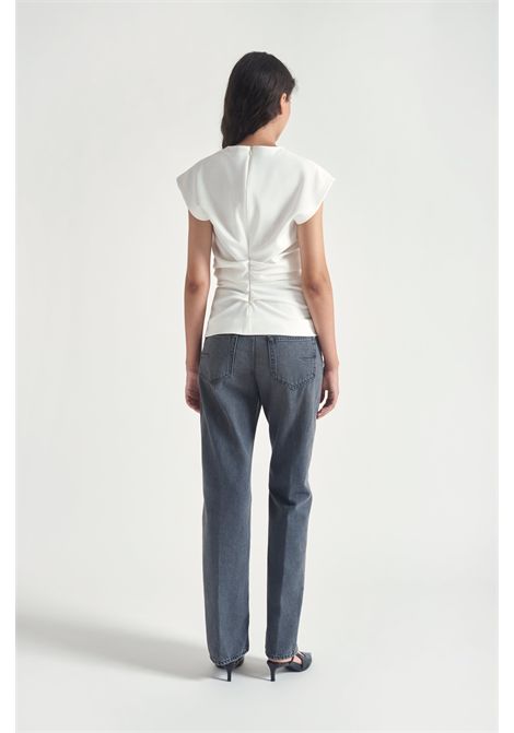 Grifoni Top Tamaya con Arriccio Off White Donna GRIFONI | Top & T-shirt | G1AC008201G