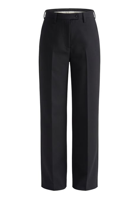 Grifoni Pantaloni Phaedra a Gamba Dritta in Misto Lana Nero Donna GRIFONI | Pantalone | G1AC008699