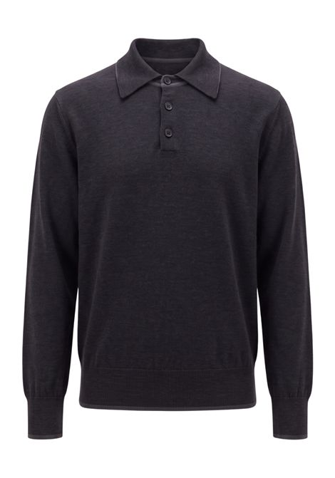 Grifoni Polo Mee in Lana Antracite Uomo GRIFONI | MAGLIERIA | G9AC0023427