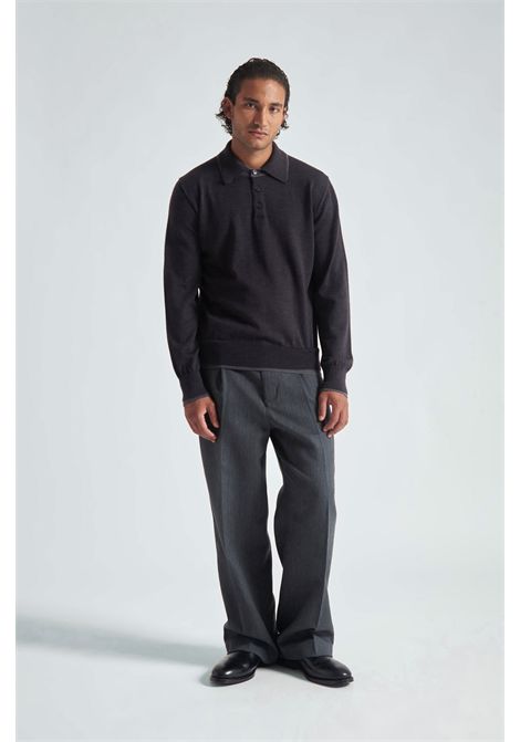 Grifoni Polo Mee in Lana Antracite Uomo GRIFONI | MAGLIERIA | G9AC0023427