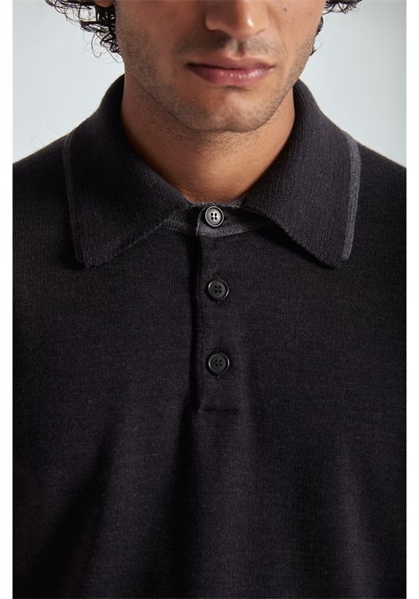 Grifoni Polo Mee in Lana Antracite Uomo GRIFONI | MAGLIERIA | G9AC0023427