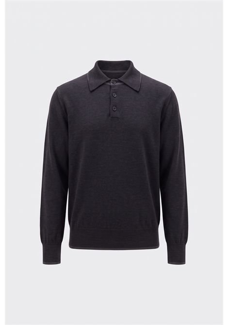 Grifoni Polo Mee in Lana Antracite Uomo GRIFONI | MAGLIERIA | G9AC0023427