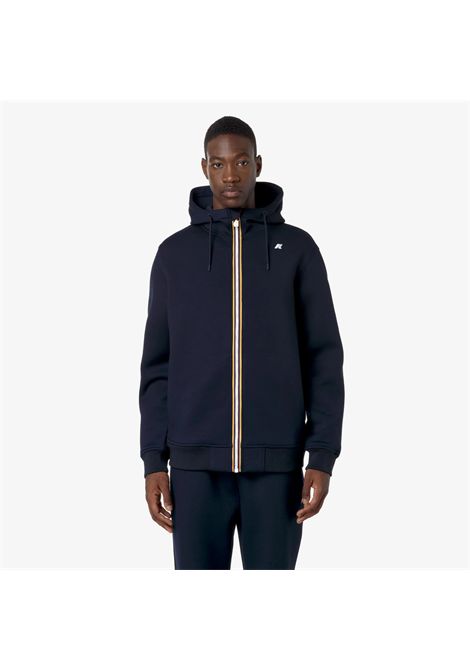 K-Way Felpa con Cappuccio Rainer Spacer Uomo Blu Scuro K-WAY | Giubbini | K2141DWK89