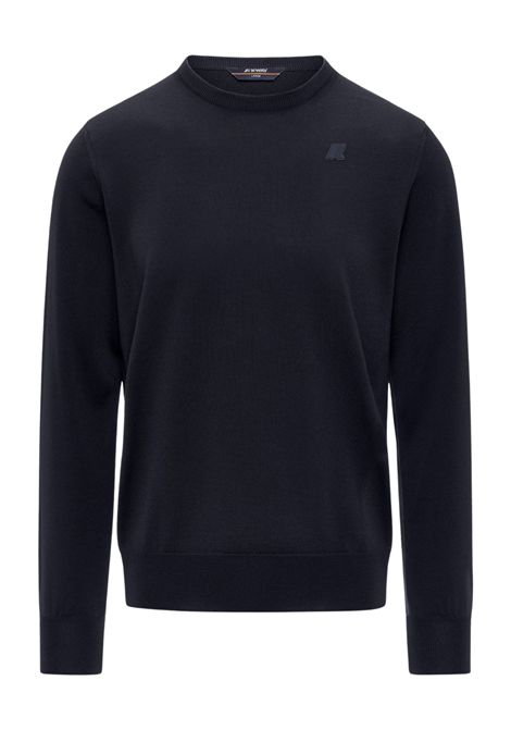 K-Way Men's Sebastien Merino Crewneck Sweater Blue Depth K-WAY |  | K2142EWK89