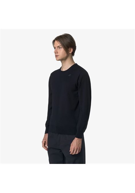 K-Way Men's Sebastien Merino Crewneck Sweater Blue Depth K-WAY |  | K2142EWK89