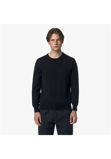 K-Way Men's Sebastien Merino Crewneck Sweater Blue Depth K-WAY |  | K2142EWK89