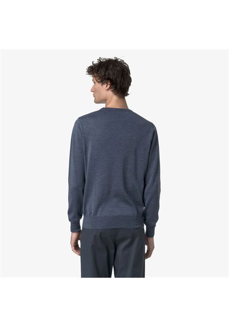 K-Way Men's Sebastien Merino Crewneck Sweater Blue Avion Mel K-WAY |  | K2142EWKA7